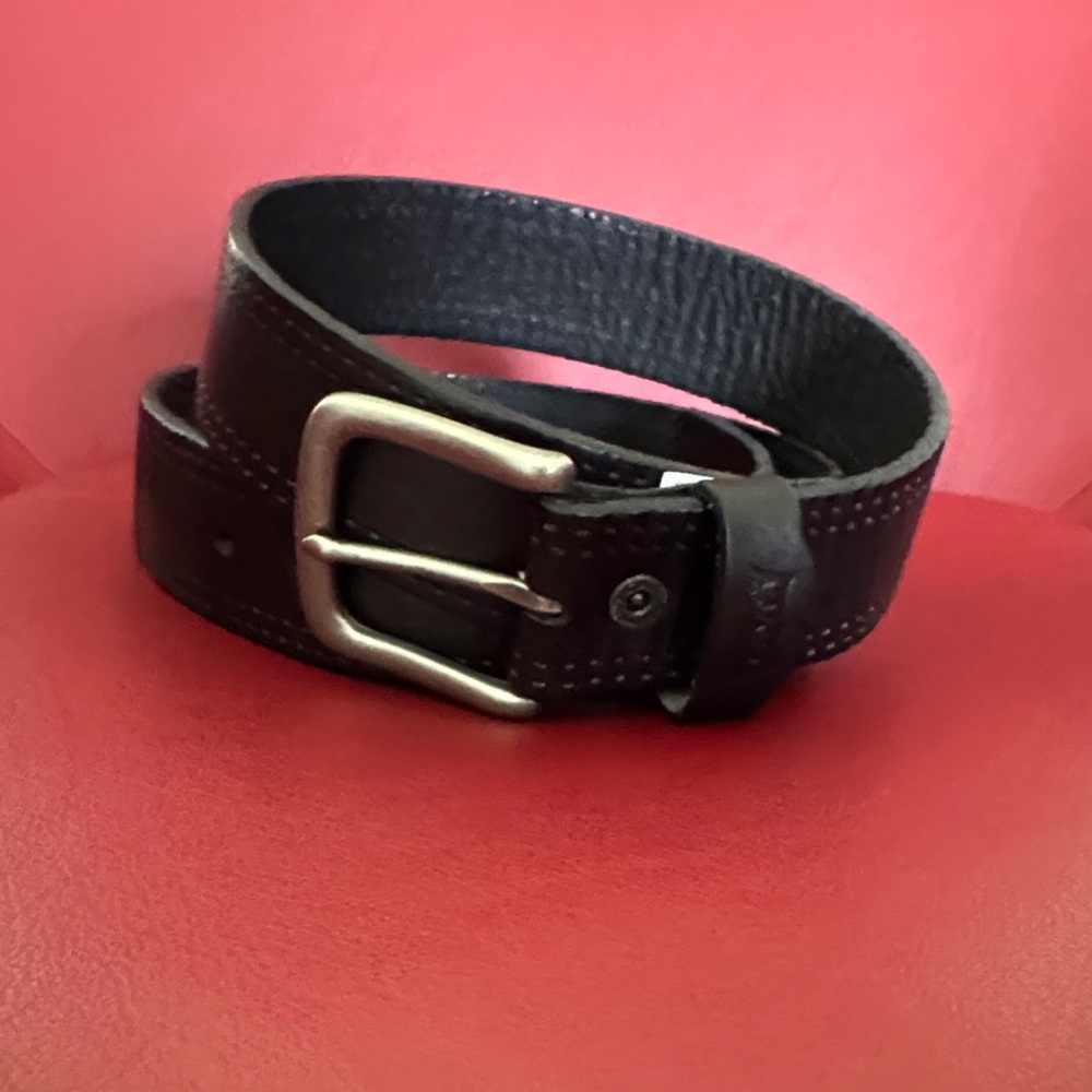 Men's Black Leather Belt